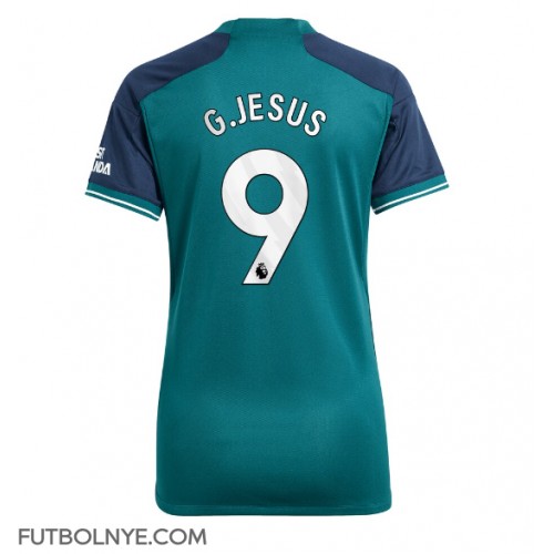 Camiseta Arsenal Gabriel Jesus #9 Tercera Equipación para mujer 2023-24 manga corta